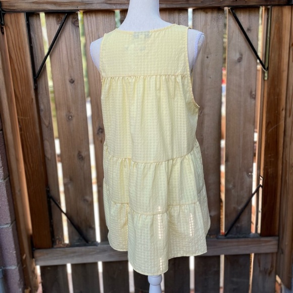 Sleeveless Tank TOPSHOP Tiered Smock Top Gingham Print Size 8 Medium - Picture 6 of 9